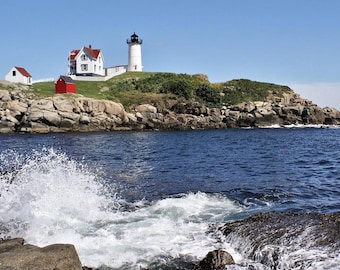 Nubble Lighthouse York Maine Photography New England Lighthouses Coastal Living Photography Nautical Prints