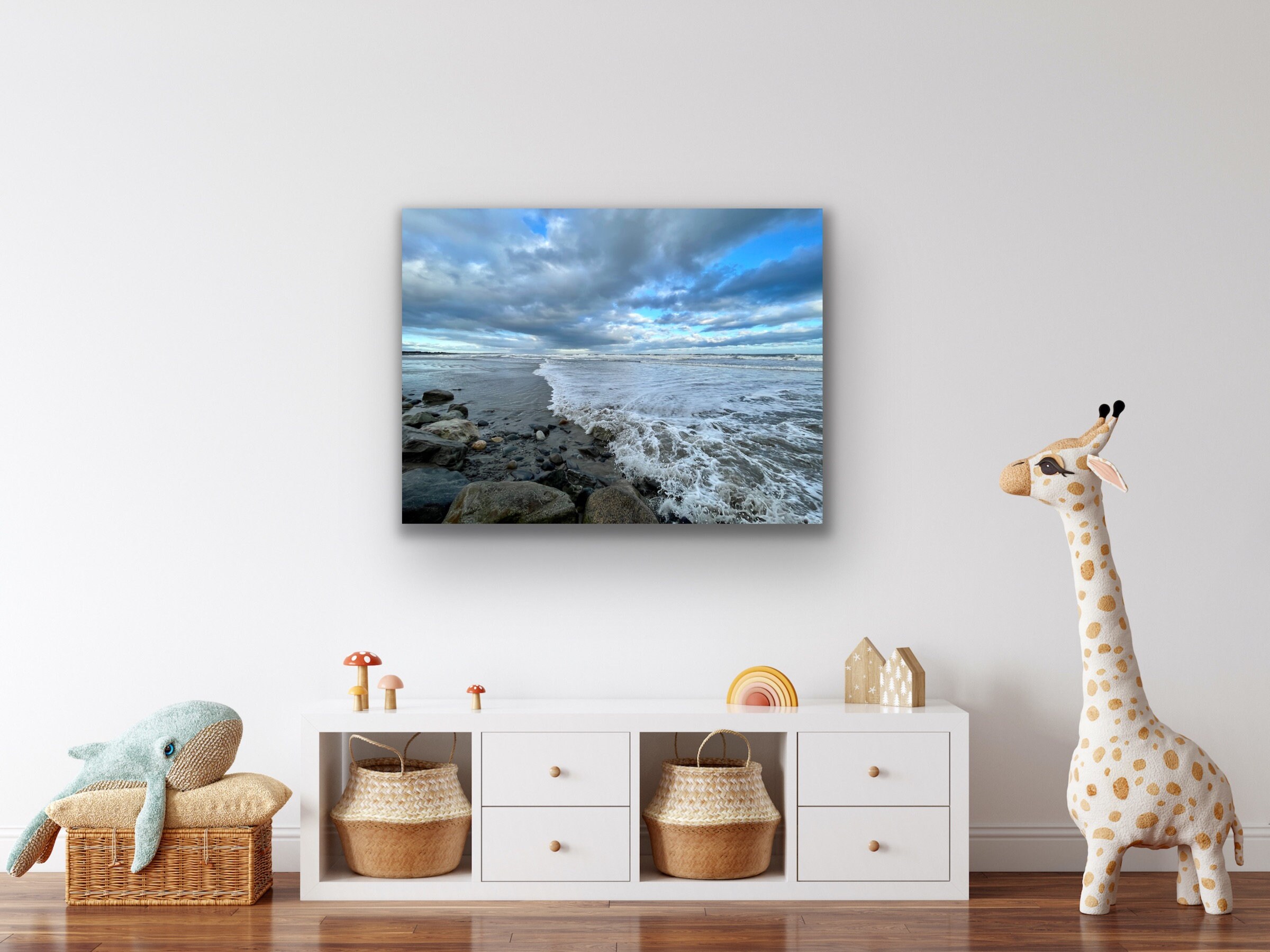 Rolling in North Beach NH Coastal Living Wall Art Beach Etsy