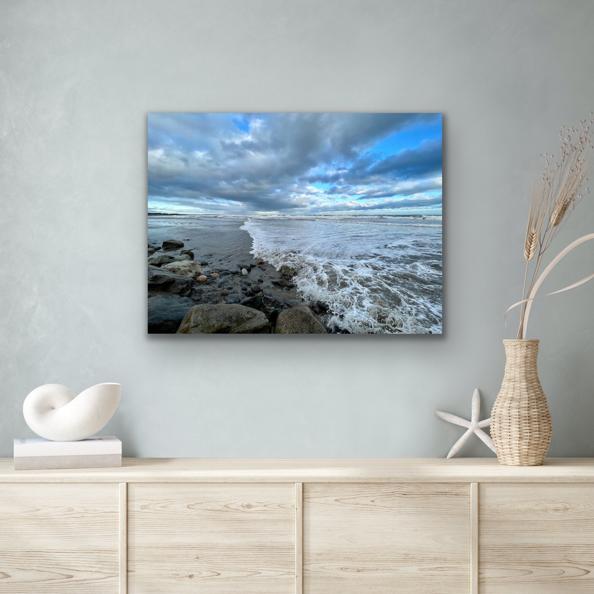 Rolling in North Beach NH Coastal Living Wall Art Beach Etsy