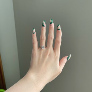 2 Carat Brilliant Emerald Cut Moissanite Hidden Halo Engagement Ring, Moissanite Engagement Ring, D VVS1, 10K, 14K, 18K Gold