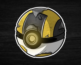 3" Grunge Ultra Ball, Vinyl Die-Cut Sticker, Laptop Sticker, Water Bottle Sticker