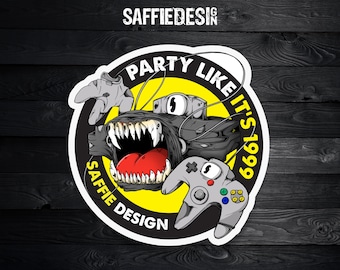 Nintendo 64 Vinyl Die-Cut Sticker, Laptop Sticker, Water Bottle Sticker