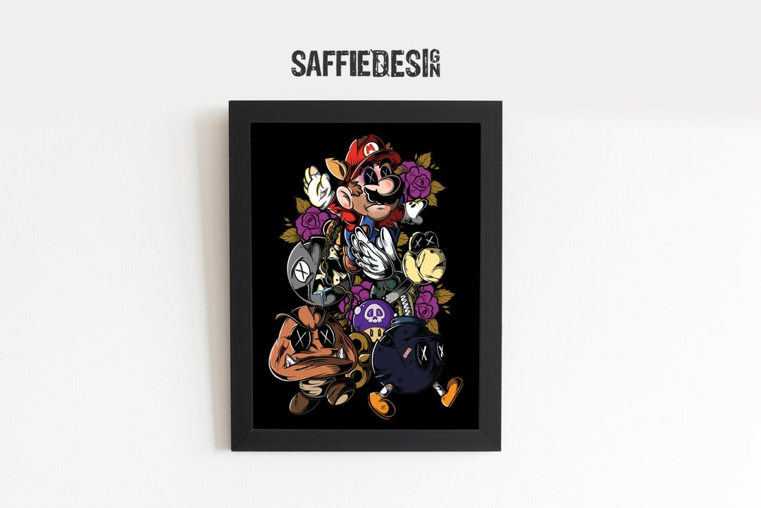 Super Marioh No Flashart 8 5x11 Art Print Etsy