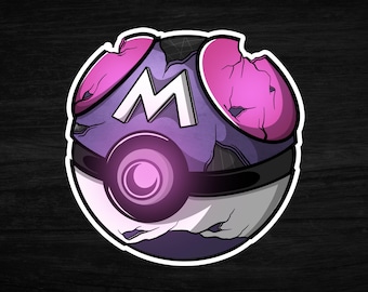 3" Grunge Master Ball, Vinyl Die-Cut Sticker, Laptop Sticker, Water Bottle Sticker