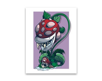 Super Mario Piranah 8.5x11" Original Art Print
