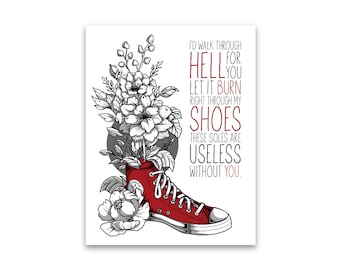 Say Anything 'A Walk Through Hell' Converse 8.5x11" Original Art Print