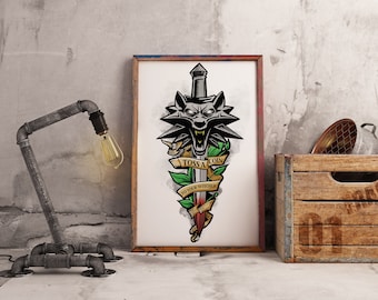 The Witcher Flash Art Instant Digital Download