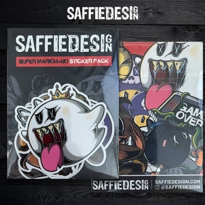 3 « Super MariOH-NO Sticker Pack (6 autocollants) Autocollant pour ordinateur portable, Autocollants de bouteille d’eau