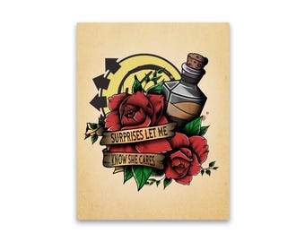 Blink-182 Tattoo 8.5x11" Original Art Print