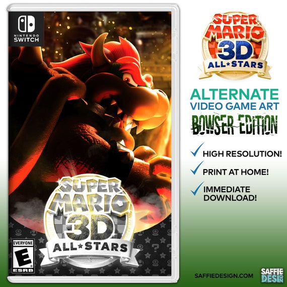 Super Mario 3D All stars Alternate Case Art bowser Edition Etsy