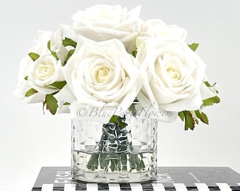 Arrangement echte rozen: Frans landelijk faux bloemendecor