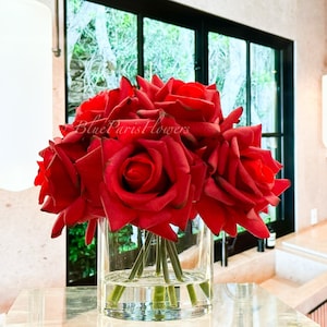 DXLing 3 PCS Fleurs Artificielles En Soie Artificielles Camélia