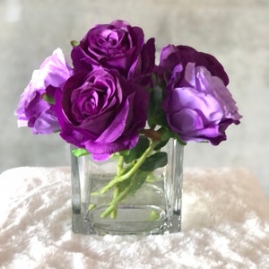 Silk Small Purple Flowers Purple Fillers Faux Small Purple Flowers Floral  Arrangement Fillers 