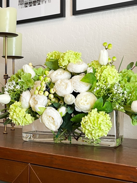 Piante e fiori artificiali con luce notturna, piante finte in vaso per  decorazioni domestiche all'interno, centrotavola verde per la decorazione  della stanza dell'ufficio, reale