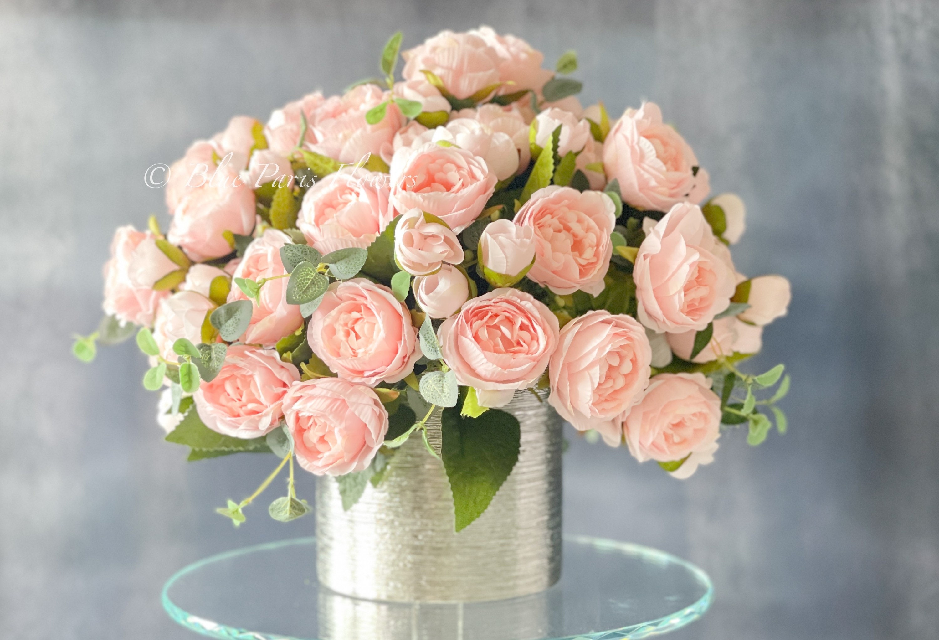 Vaso, vasi Fiori Rustico Metallo Zincato Fiore Francese Country Shabby Chic Secchio Fiori Primitivo Brocca Centrotavola Decorazioni Casa 22 cm