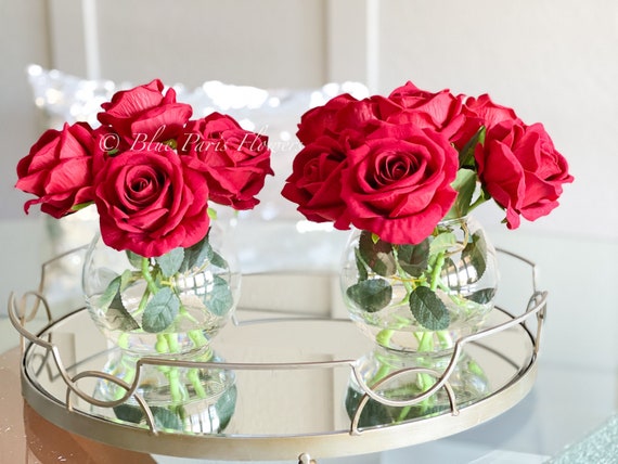 Large red artificial deals flowers