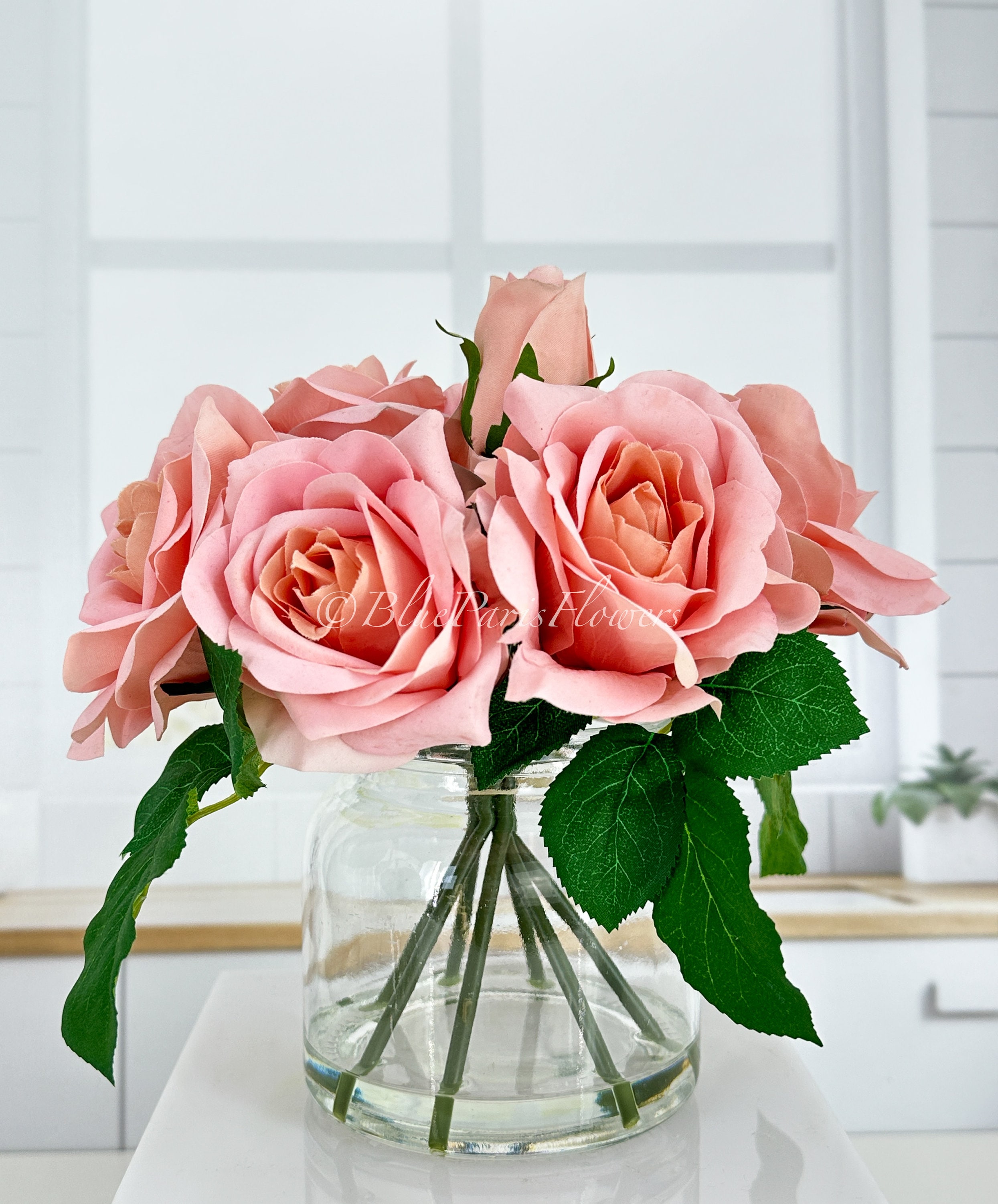 Künstliche Rosen Mit Gebranntem Rand - 2 Stück 30cm Für Hochzeitsdeko & Zuhause