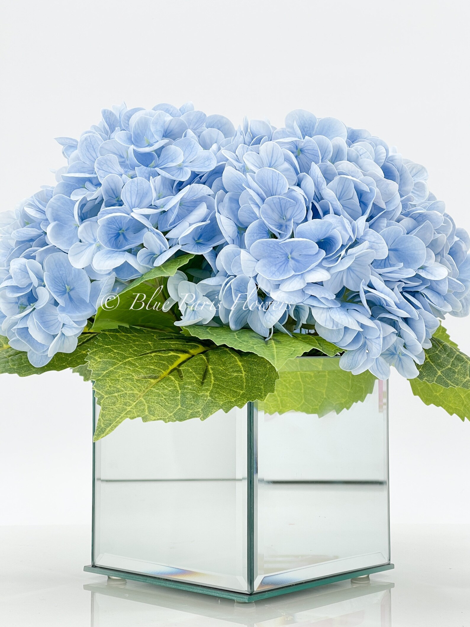 Blue REAL TOUCH Hydrangeas in Vase Artificial Faux Flower Etsy