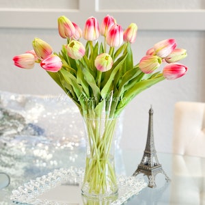 Tulip Flowers Tulips Real Touch Tulips Artificial Flowers Floral Stems  Artificial Tulips P 