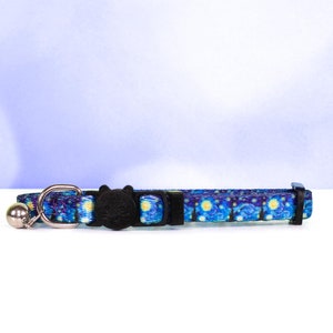 Van Gogh Starry Night Cat Collar: Breakaway Kitten or Small Dog Collar