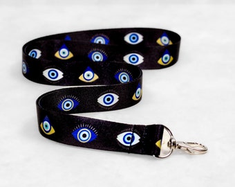 Evil Eye Lanyard, Turkish Evil Eye, Witches magic protection, Witchy lanyard, Witchky keychain, Magic protection