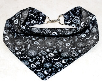 Moon and star Bandana,Tarot Bandana,Skull Bandana,Dog bandana , Witchy Bandana , Boho,Halloween, Cat bandana, Moon dog, Moon cat, Bandana