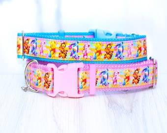 Pooh and Friends,Adjustable Dog collar, Winnie the pooh,Girly and boy collar,Winnie cat collar,