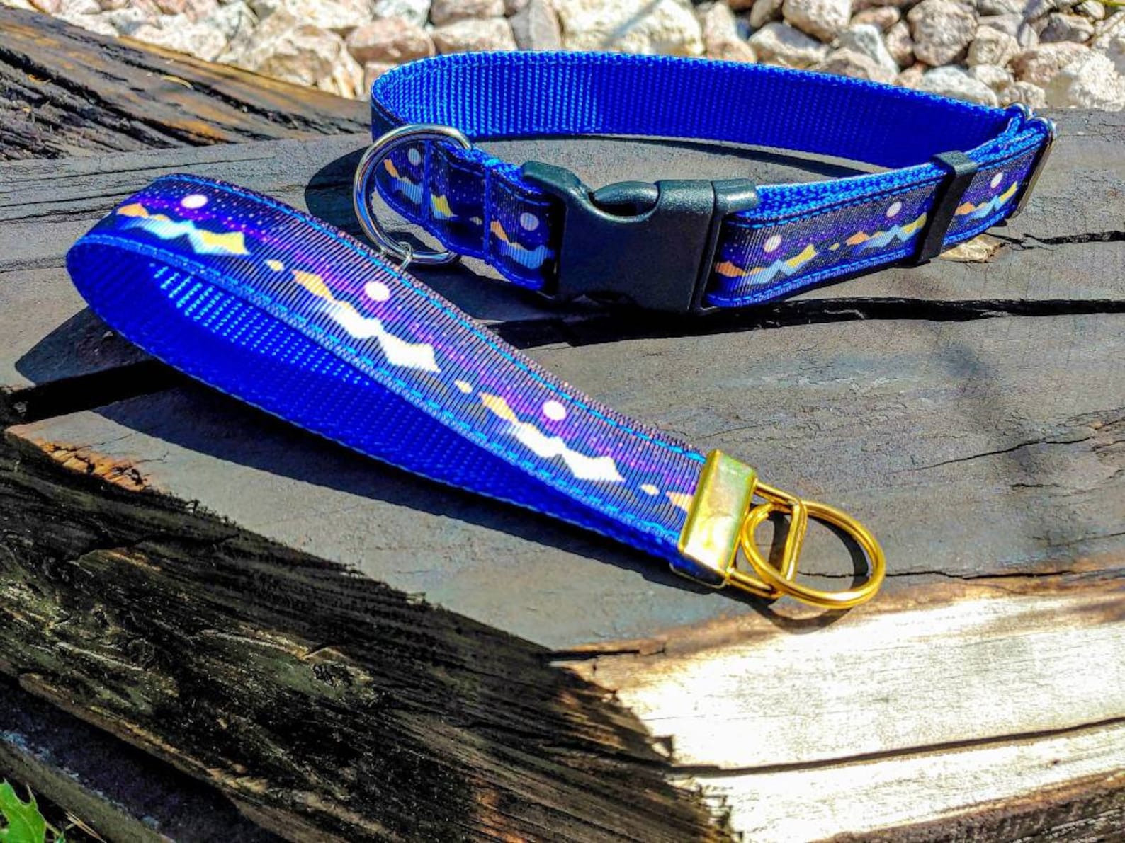 Mountain Dog Collar Personalized Dog Collar Nature Dog Etsy