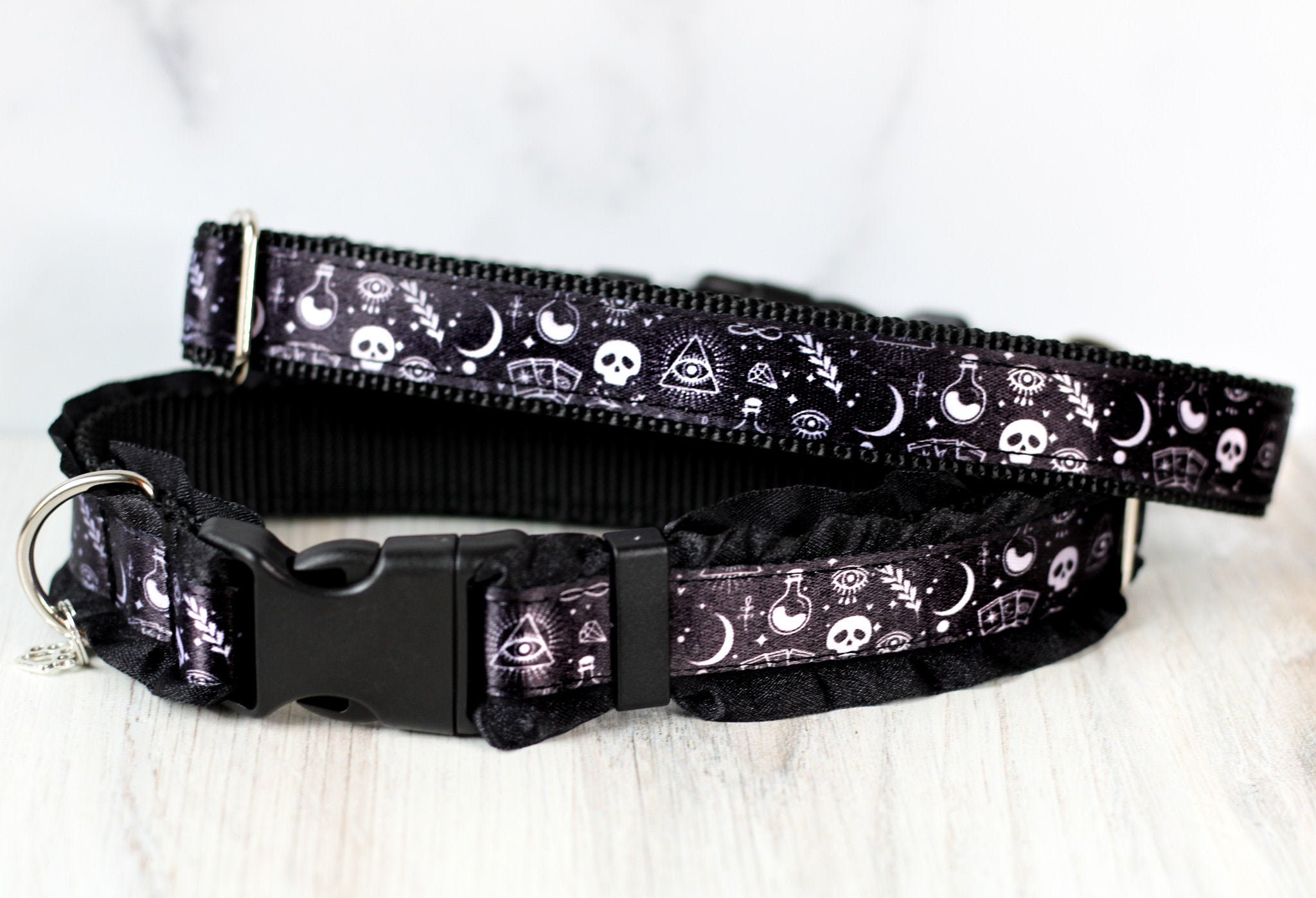 Black and Beige Dior Oblique Jacquard Dog/Cat Collar