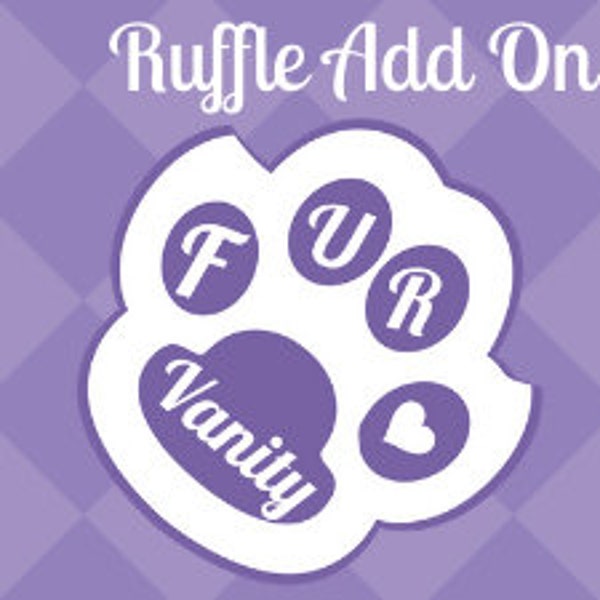 Ruffle Add-On, Ruffle dog collar, Custom Dog collar, Girly, Dog collar, Cat collar