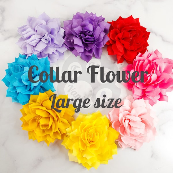 Dog Collar flower, Collar flower, Flower for dog collar, Large collar flower , Pet accessories, BIG, Full and FLUFFY !