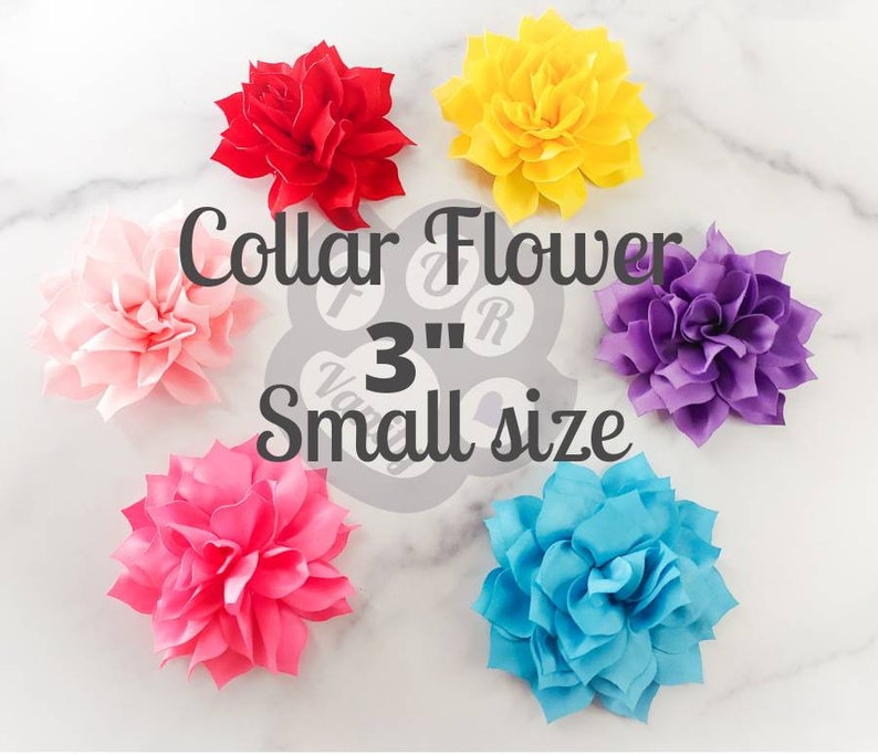 Small dog collar flower , Dog Collar flower, Collar flower, Small dog, Pet accessories, Girly dog flower, Small and Petite image 1
