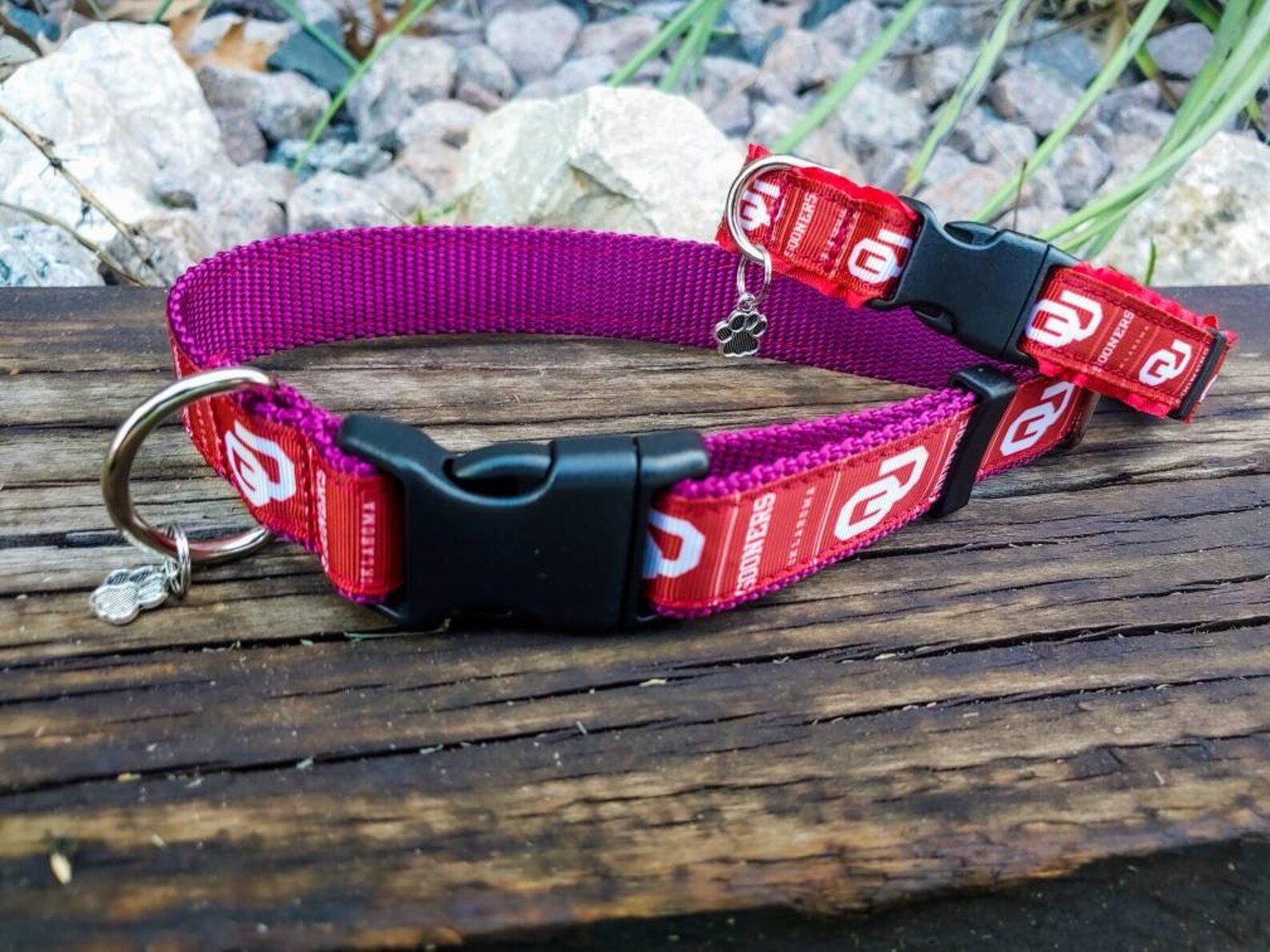 Oklahoma University dog collar Oklahoma sooner dog collar OU Etsy