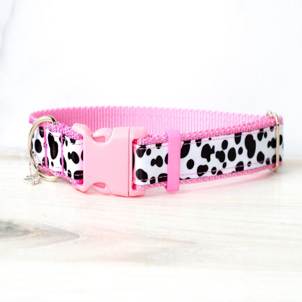 Dalmatian print dog collar , 101 Dalmatians , Dalmatian spot dog collar, Dalmatian Pattern Dog Collar, Boho dog collar
