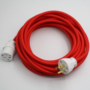 BOLD RED Premium Fabric Extension Cord