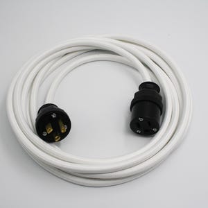 PURE WHITE Premium Fabric Extension Cord