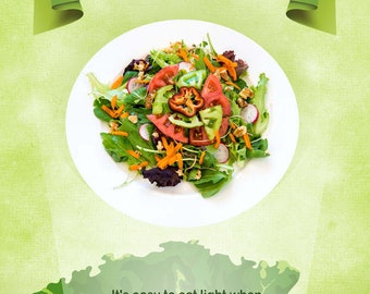 Lettuce Eat Light Vegetable Poster 12X18