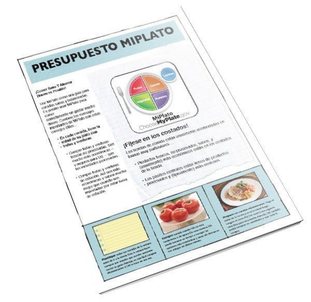 Myplate on a Budget Spanish Tearpad - Etsy