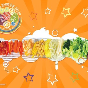 Rainbow Salad Floor Sticker