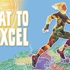 Eat to Excel Floor Sticker