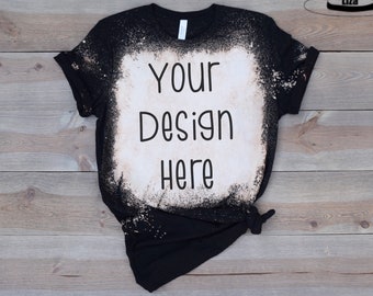 Download Black Bleached Shirt Etsy