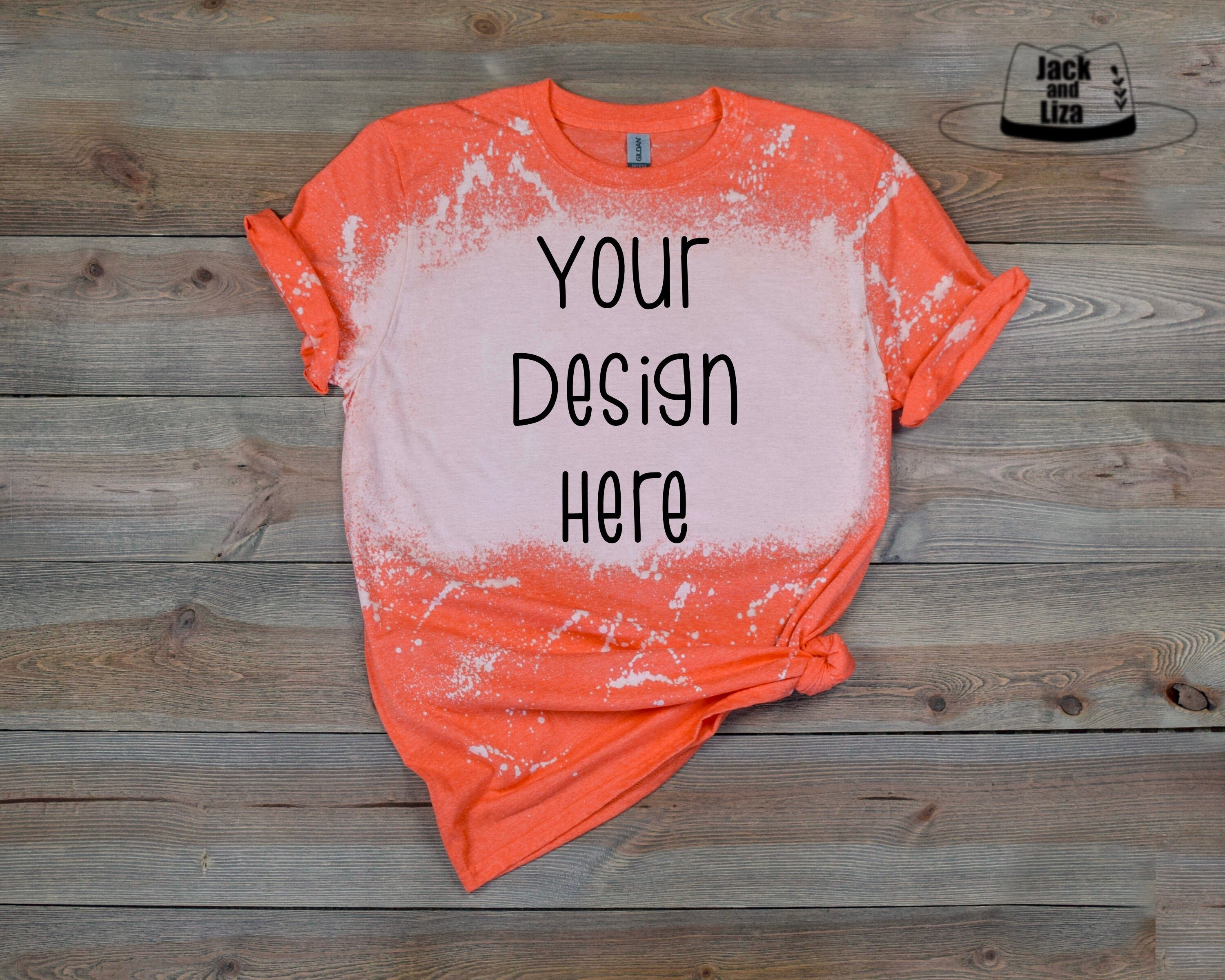 Download Orange Bleached Gildan Softstyle Tshirt Mockup Fall Gildan Etsy