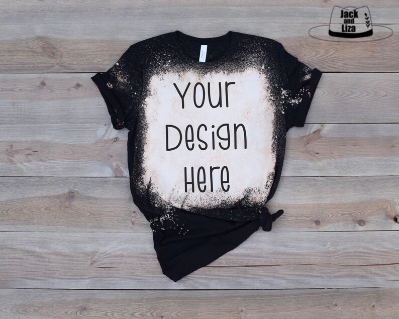 Download Black Bleached tshirt Mockup Black Bella Bleached tshirt | Etsy