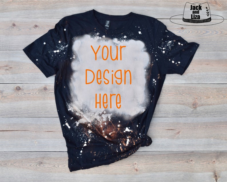 Download Bleached TShirt Mock up Black Bleached shirt mock up Anvil ...