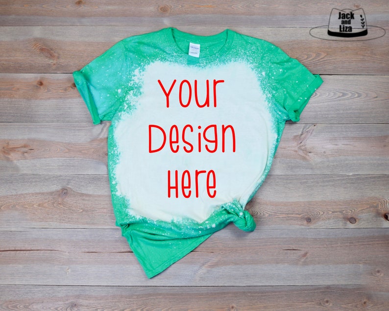 Download Bleached tshirt mockup Green bLeached tshirt Mockup Green | Etsy