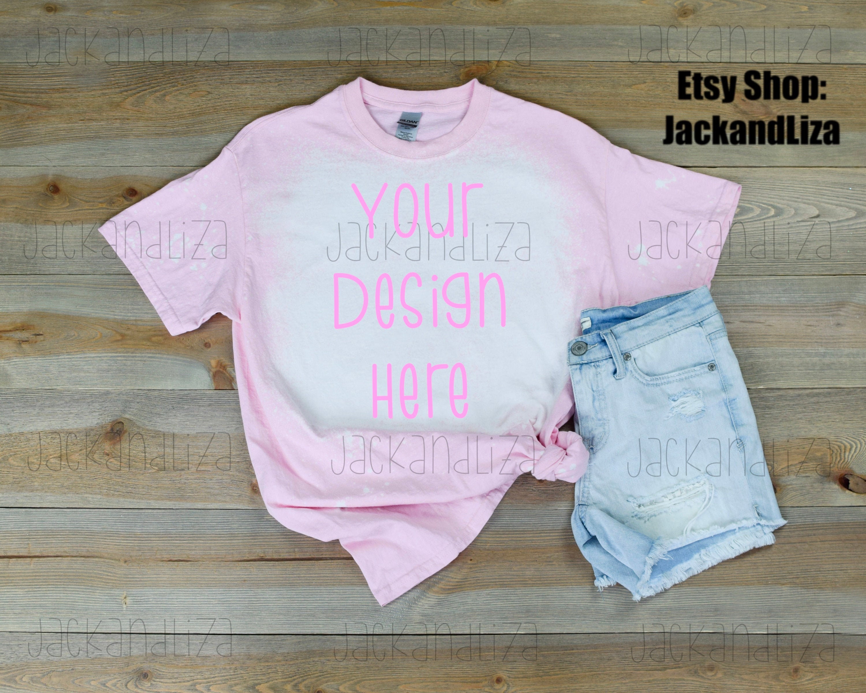 light pink shirt bleached