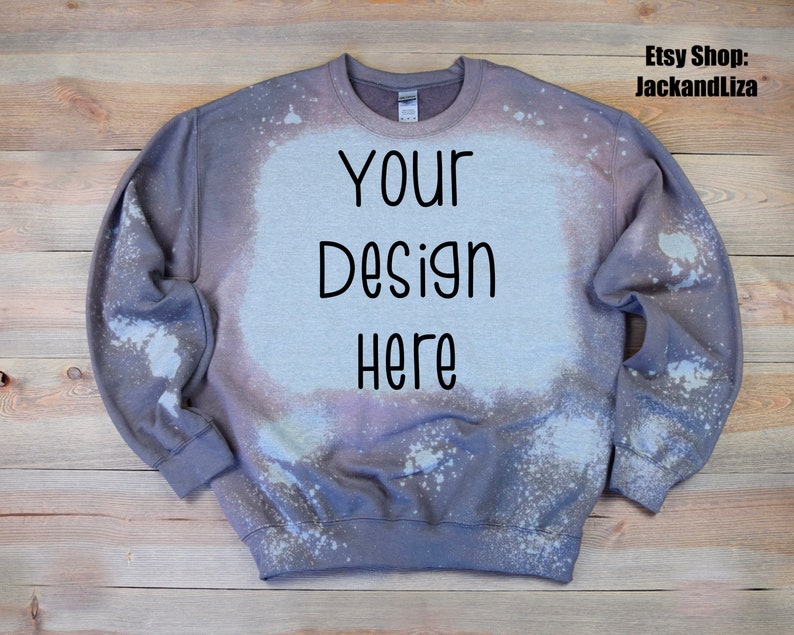 Long Sleeve Mockup Charcoal Sweatshirt Gildan 18000 Bleached Gray Sweatshirt Gray Sweatshirt Mock, Bleached Gildan Sweatshirt Mockup