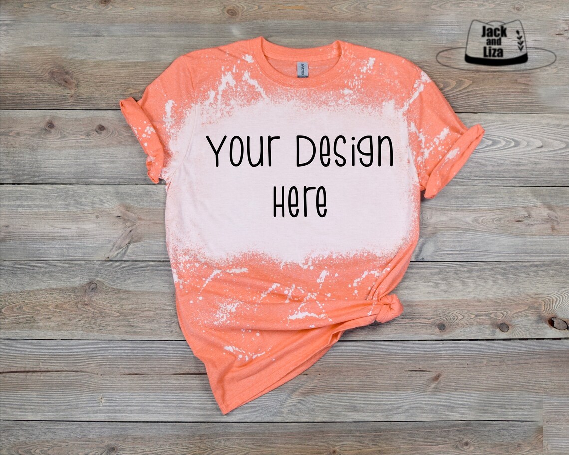 bleached tee mockup