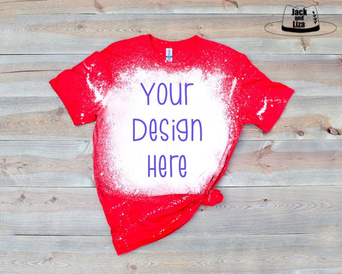bleached tee mockup