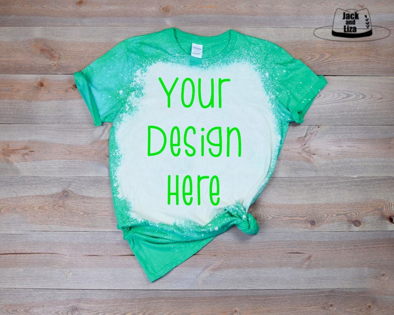 Download Bleached tshirt mockup Green bLeached tshirt Mockup Green ...